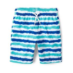 The Children’s Place Blue Striped Swim Trunks Boys Size XXL 16 Navy Narrows